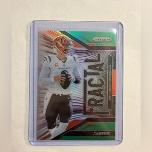 🔥Joe Burrow Prizm Fractal Football Card - Cincinnati Bengals